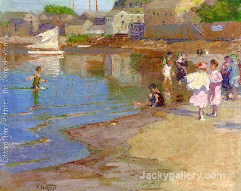 Children Playing at the Beach by Edward Henry Potthast paintings reproduction